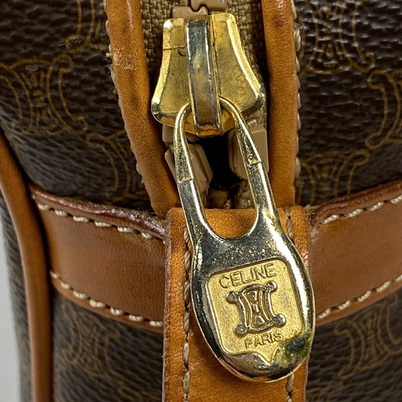 Celine Macadam Pattern Canvas Shoulder Bag Brown - Picture 4 of 5